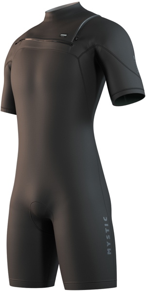 2026 Mystic Mens Motion 3/2mm Chest Zip Shorty Wetsuit 35000.250014 - Black